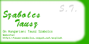 szabolcs tausz business card